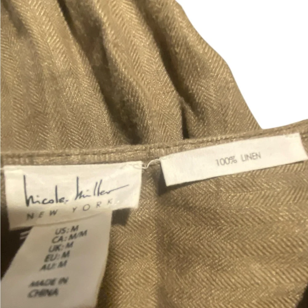 Nicole miller new york 100% Linen utility sheath mini size medium - Picture 7 of 8